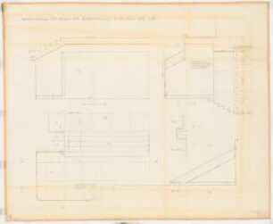 Reichsluftfahrtministerium, Berlin: Eingangshalle Q1L und Treppenhaus (Pfeiler und Treppenanschluss): Schnitte 1:20