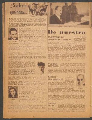 De nuestra crítica semanal ...