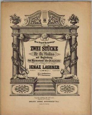 Zwei Stücke für die Violine mit Begleitung des Harmoniums oder Pianoforte : op. 66, 1. Andantino