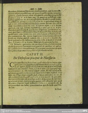 Caput II. De Defensione praecipue de Necessaria