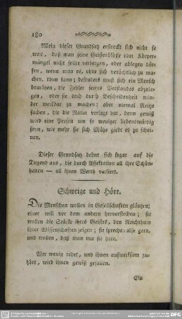 Schweige und Höre
