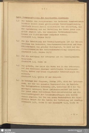 Kurze Zusammenstellung der wichtigsten Ergebnisse