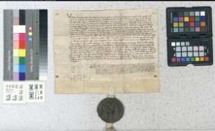Statut des Paderborner Domkapitels, nach welchem künftig Niemand eine Vikarie oder ein Benefizium des Hochstifts erhalten soll, wenn er nicht 2 Mark erlegt. Notariell beglaubigt.