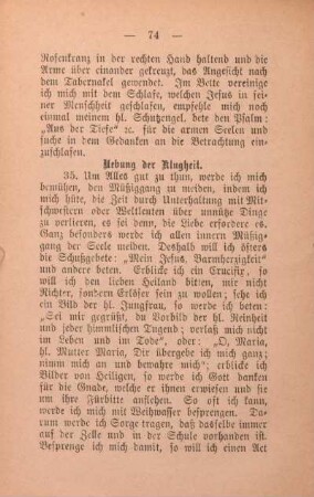 Uebung der Klugheit.