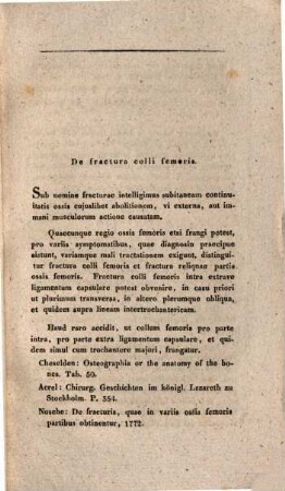 De fractura colli femoris : Diss. inaug.