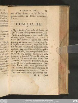 Homilia IIII.
