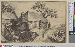 [Pfad entlang einer Scheune; Path along a Barn]
