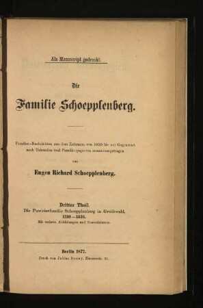 Die Familie Schoepplenberg / Teil 3