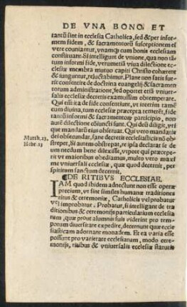 De Ritibus Ecclesiae.