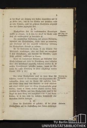 §. 9. Bauart und Lage der Wachgebäude