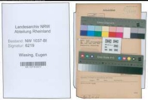 Entnazifizierung Eugen Wissing , geb. 17.05.1895 (Verw.Gehilfe)
