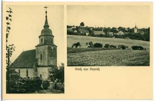 Heynitz. Dorf und Kirche