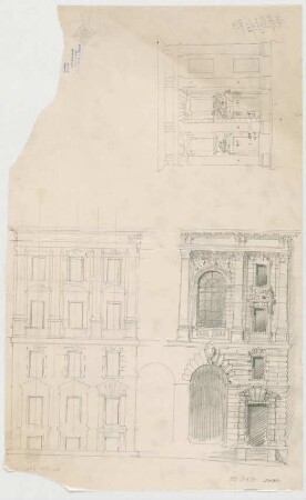 Thiersch, Friedrich von; München; Justizpalast - Fassade (Ansichten)