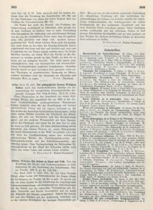 301-302 [Rezension] Färber, Wilhelm, Die Schule in Staat und Volk