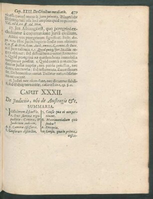Caput XXXII. De Iudiciis, ubi de Austregis &c.