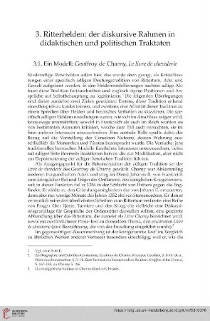 3.1. Ein Modell: Geoffroy de Charny, Le livre de chevalerie