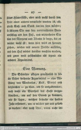 Eine Warnung
