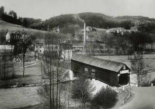Jocketa, Gedeckte hölzerne Brücke, 1928