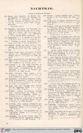 Nachtrag (Nr. 2191-2274)