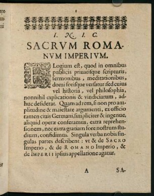 1-52, Sacrum Romanum Imperium