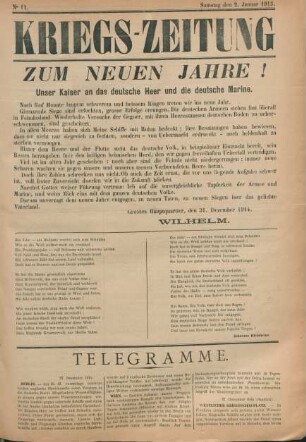 1915: Kriegszeitung der 7. Armee