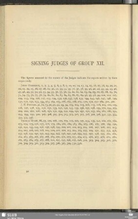 Signing Judges Of Group XII.