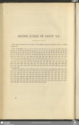 Signing Judges Of Group XII.