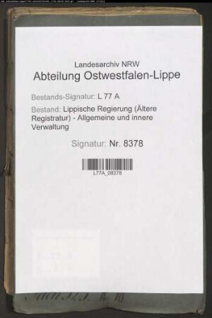 Straßenbau.- Landstraße (Chaussee) Detmold-Schlangen.- Kreuzkrug-Horn.- Horn-Detmold.- Schmedissen-Meinberg, Bd. 1