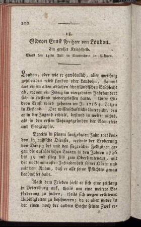 18. Gideon Ernst Freiherr von Loudon.
