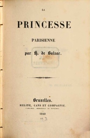 La princesse Parisienne