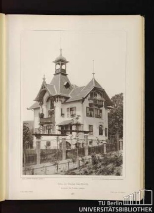 29. Villa im Dolder bei Zürich. Architekt: Jul. Kunkler, daselbst. Villa near Zürich. Villa près de Zürich.