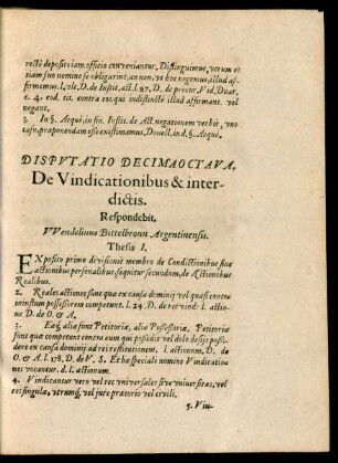 Disputatio Decimaoctava.
