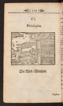 CI. Philosophia. Die Welt-Weisheit.
