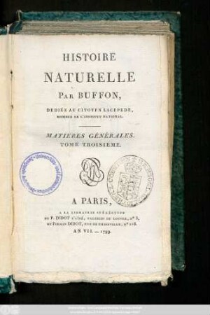 [1], T. 3: Histoire Naturelle
