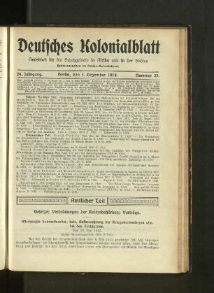Nummer 23, 1. Dezember 1913