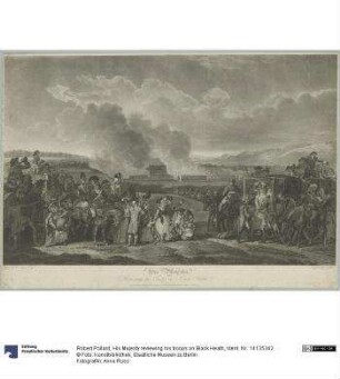 His Majesty reviewing his troops on Black Heath