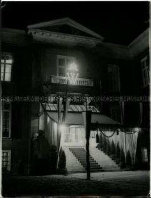 Das illuminierte Haus Doorn zum 80. Geburtstag Wilhelms II.