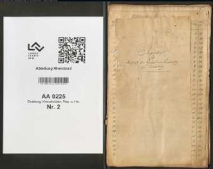Altes Archivverzeichnis