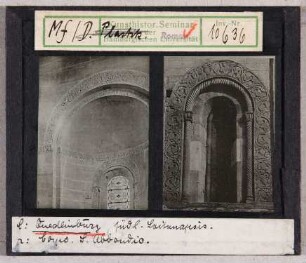 Vergleich Quedlinburg: St. Servatius, südl. Seitenapsis mit Como, S. Abbondio