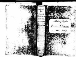 Möhringen, Tuttlingen TUT; Katholische Gemeinde: Standesbuch 1860-1869