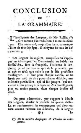 Conclusion De La Grammaire.