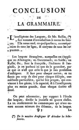 Conclusion De La Grammaire.