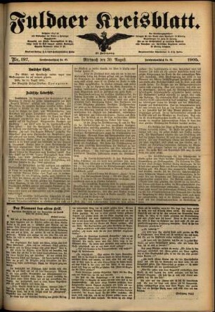 Ausgabe vom Mittwoch, den 30. August 1905.