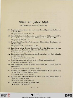 Wien im Jahre 1848 (Nr. 898-972)