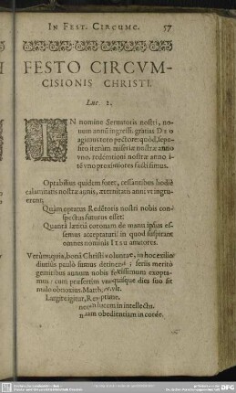 Festo Circumcisionis Christi