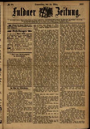 Ausgabe vom Donnerstag, den 24. März 1887.