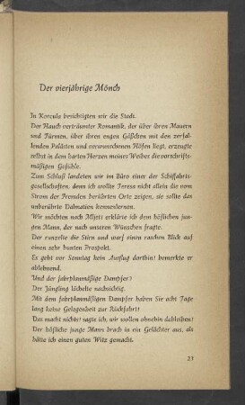 Der vierjährige Mönch