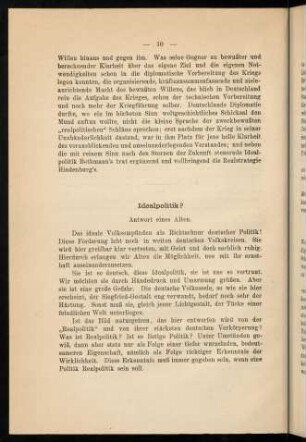 10-14, Idealpolitik?