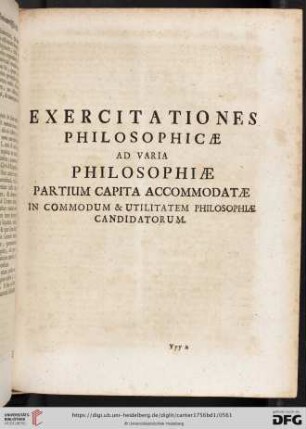 Exercitationes philosophicæ