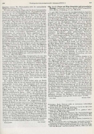 230 [Rezension] Gilg, Arnold, Fragen und Wege historischer und systematischer Theologie